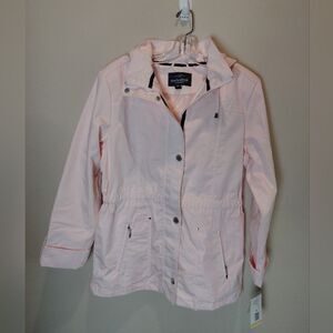 MACKINTOSH Size Medium removeable Hood SNAP/ZIPS Lined Jacket NWT